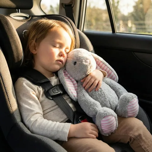 Miniatura 7 de WEIGEDU Conejos grises de peluche para niños, niñas y niños, juguetes de felpa para bebés, regalo de cumpleaños y hora de dormir, 45 cm