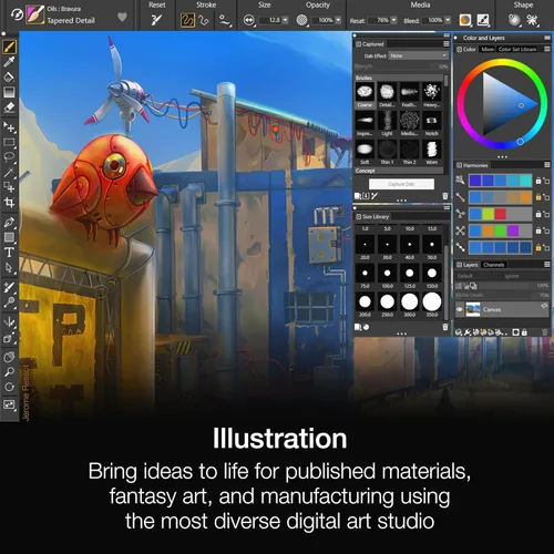 Miniatura 2 de Corel Painter 2023 Education Software de pintura profesional para arte digital, ilustración, arte fotográfico y arte fino [Mac Download]