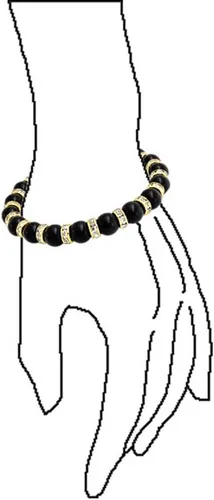 Miniatura 3 de Bling Jewelry Pulsera elástica apilable con perlas simuladas blancas, rosadas, negras, para mujer, con espaciador chapado en oro y plata
