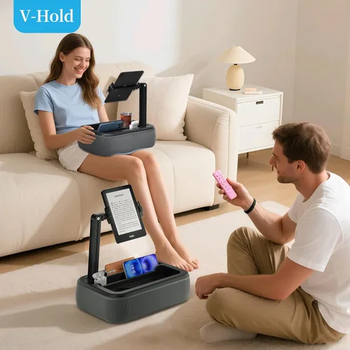 Miniatura 6 de V-Hold - Soporte de almohada para tableta, soporte de almohada Kindle con cuenco para aperitivos, soporte para tablet para regazo en la cama