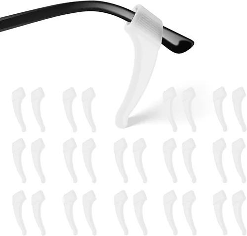 Miniatura 10 de SMARTTOP 20 pares de agarres antideslizantes para orejas de gafas, ganchos cómodos de silicona elástica, puntas de patillas de gafas, retenedor