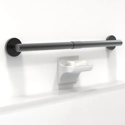 Miniatura 16 de Barra de agarre compatible con ADA, soporte de peso de 500 libras para seguridad en el baño (30,5 cm, níquel cepillado)