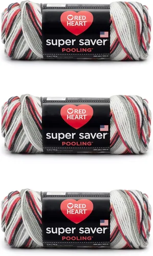 Miniatura 76 de Red Heart Hilo Super Saver, paquete de 3, estampado artístico, 3 unidades Estampado De Artista