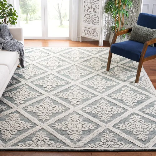 Miniatura 27 de SAFAVIEH Vermont Collection - Alfombra decorativa de 2 pies 3 pulgadas x 4 pies, color marfil, lana hecha a mano, ideal para zonas de alto tráfico