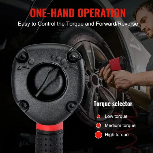 Miniatura 4 de WORKPRO Llave de impacto de aire de 1/2 pulgada, diseño ergonómico, par potente, amplia aplicación