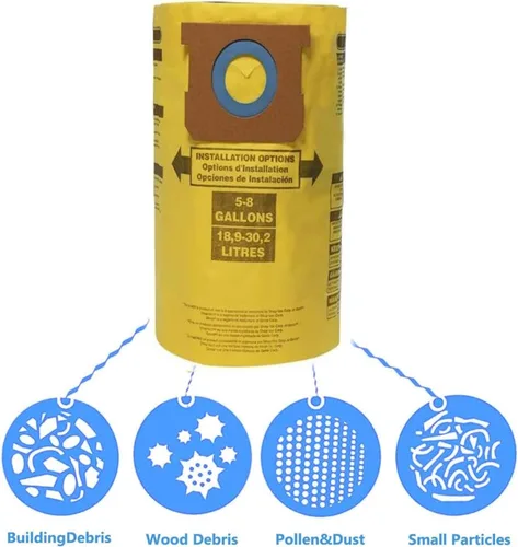 Miniatura 7 de Filtro de repuesto para Shop Vac 90304 90350 90333, bolsas de vacío para aspiradora Shop Vac de 5 a 8 galones, filtro de funda de espuma 90585