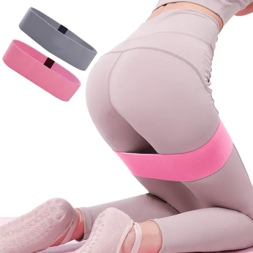 Miniatura 9 de Bandas de resistencia de tela, bandas elásticas de diferentes niveles, bandas moldeadoras de cadera y piernas, adecuadas para yoga, rehabilitación
