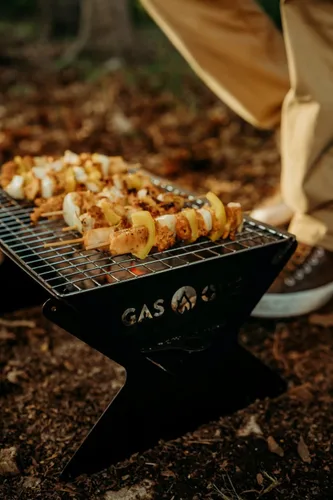 Miniatura 8 de GasOne - Parrilla de carbón portátil de 15 pulgadas – Parrilla BBQ plegable – Parrillas de camping para patio trasero, hoguera, patio – Hoyo