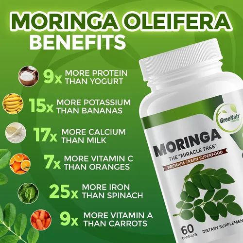 Miniatura 2 de Extracto de hojas oleifera Pure Moringa en cápsulas, 1