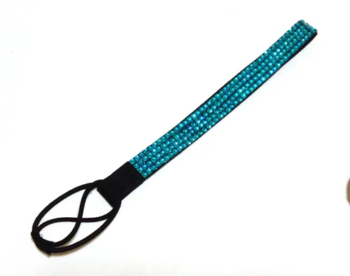 Miniatura 6 de WigsPedia Diadema elástica de cristal con diamantes de imitación, 4 filas, banda elástica para el cabello para mujer (verde bosque)
