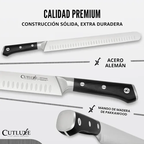 Miniatura 2 de Cutluxe Cuchillo para Pechuga – Cuchillo de 12" para trinchar y rebanar carne y barbacoa – Acero alemán ultra afilado, funda incluida, diseño