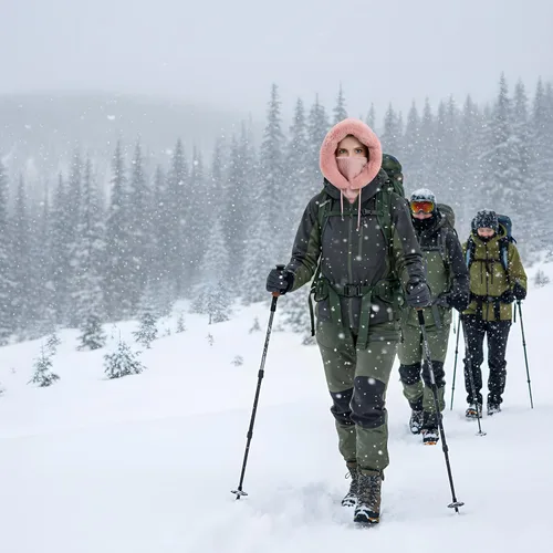 Miniatura 72 de HUAMULAN Gorro de invierno de una pieza para mujer, pasamontañas de forro polar, pasamontañas, máscara facial, bufanda, orejeras, esquí, nieve