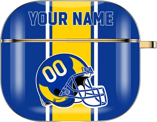 Miniatura 15 de Funda personalizada para casco de fútbol americano con nombre y número para AirPods Pro de 3ª generación Pro 2 (2019 2021 2022) Funda protectora