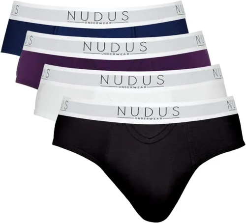 Miniatura 14 de NUDUS Ropa interior de bambú y rayón para hombre, elegante, suave, con bragueta - Juego de 4 en caja de regalo