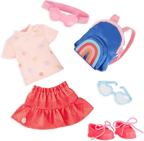 Miniatura 12 de Glitter Girls – Ropa para Muñeca de 14 Pulgadas – Conjunto de Volantes y Plisados para Guapas – Chaqueta Arcoíris, Falda, Sombrero y Zapatos
