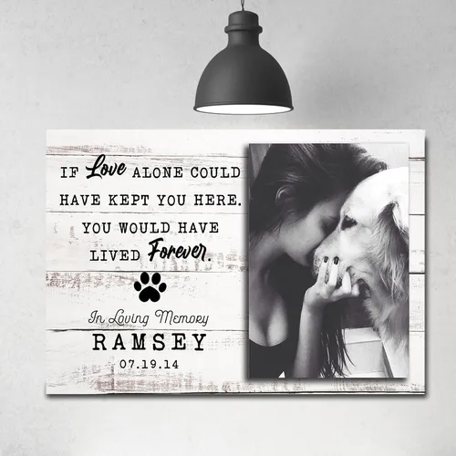 Miniatura 2 de MySoulAndSpirit Store - Lienzo conmemorativo con foto personalizada para mascotas, regalo de pérdida y condolencias para perros y gatos, decoración