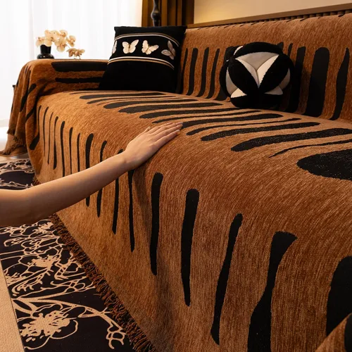 Miniatura 107 de ROOMLIFE Manta Funda Azteca Bohemia para Sofá, Decoración del Hogar Estilo Granja, Fundas de Sofá para Loveseat, Sofás de 2/3 Cojines, Apta