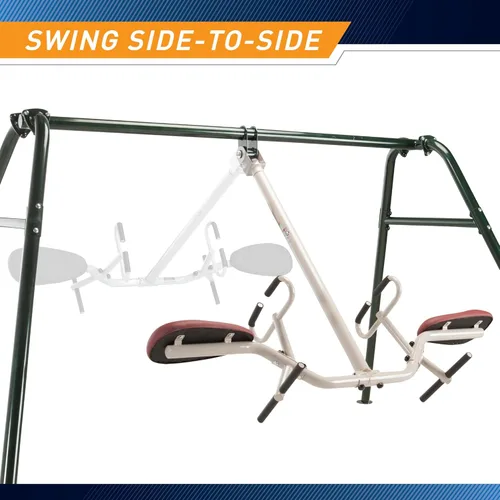 Miniatura 5 de Gym Dandy Tilt-A-Swing - Juego de columpios para niños, giros de 360 grados, rotación multidireccional, juego de columpios para patio trasero