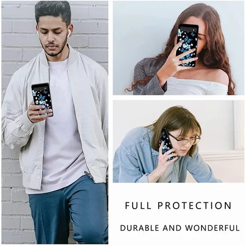 Miniatura 6 de Funda compatible con Google Pixel 7 Pro con diseño de flores y mariposas para niños y niñas, TPU suave, a prueba de golpes, antiarañazos, diseñada