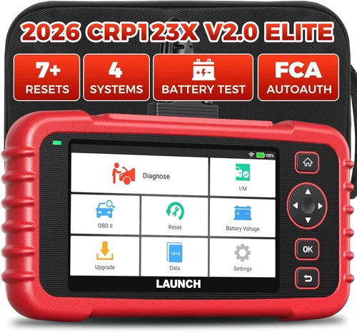 Launch Escáner OBD2 CRP123X Elite V2.0, herramienta de escaneo de diagnóstico de actualización gratuita de por vida 2025 lector de código de motor