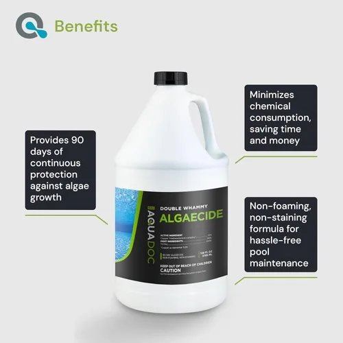 Miniatura 3 de Alguicida de cobre para piscinas – 128 oz – Alguicida de 90 días para piscinas enterradas y sobre el suelo, ayuda a prevenir y eliminar las algas