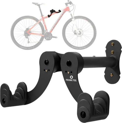 PRO BIKE TOOL Soporte de pared para garaje para bicicletas, sistema de almacenamiento de bicicletas de aleación duradera con gancho ajustable para