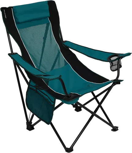 Kijaro Silla plegable para campamento: disfruta del aire libre en esta silla al aire libre con un portavasos integrado y organizador lateral o
