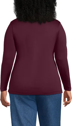 Miniatura 37 de Lands' End Supima - Suéter de cuello alto y mangas largas para mujer