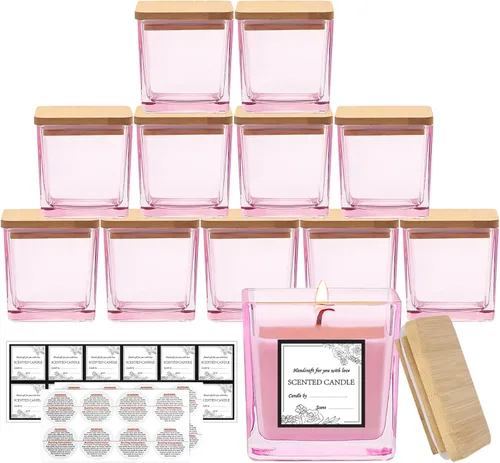 Miniatura 9 de CONNOO Frascos de Vela de Vidrio Esmerilado de 24 oz, Paquete de 6, Recipientes de Vela Vacíos a Granel de Boca Ancha para Múltiples Mechas