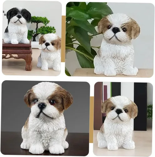 Miniatura 8 de Adorable figura de resina en forma de perro, linda estatua de cachorro para decoración del hogar para decoración de jardín y detalles de fiesta