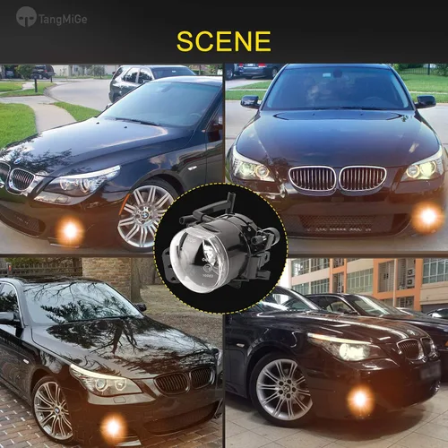 Miniatura 7 de TangMiGe Lámparas antiniebla para BMW Serie 5 2004-2010 (E60 E61, 525i 525xi 528i 528xi 530i 530xi 535i 535xi 545i 550i), todo para modelos