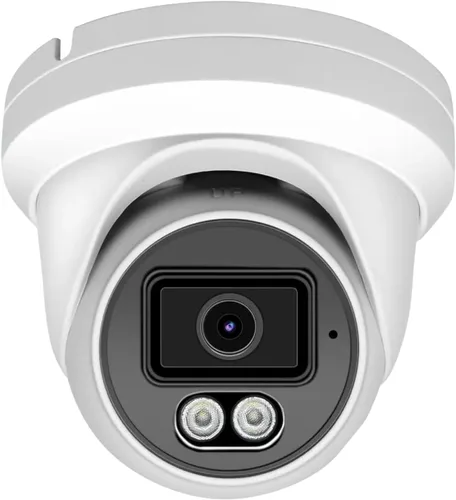 Cámara domo de torreta IP Marquis de 4 MP PoE con micrófono/audio, cámara de seguridad IP para exteriores, resistente al agua IP66, lente gran