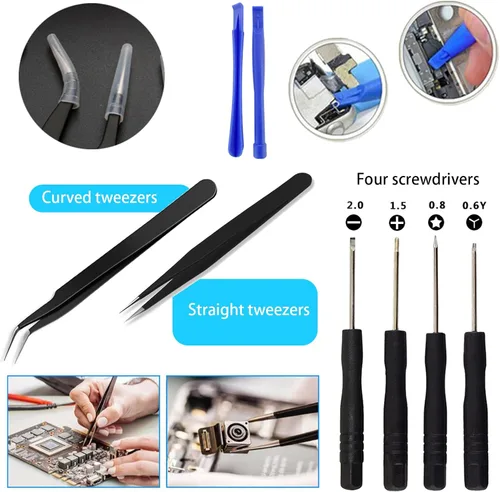 Miniatura 4 de Kit de herramientas de reparación de electrónica 19 en 1, juego de destornilladores de apertura Spudger para iPhone, laptop, iPad, teléfono celular