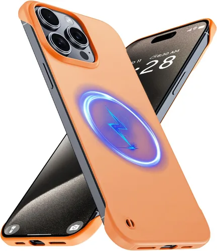Miniatura 45 de GRECAZO Funda magnética delgada para iPhone 15 Plus de 6.7 pulgadas (2023), ultrafina, ligera, duradera, sin marco, mate, rígida, MagSafe con anillo