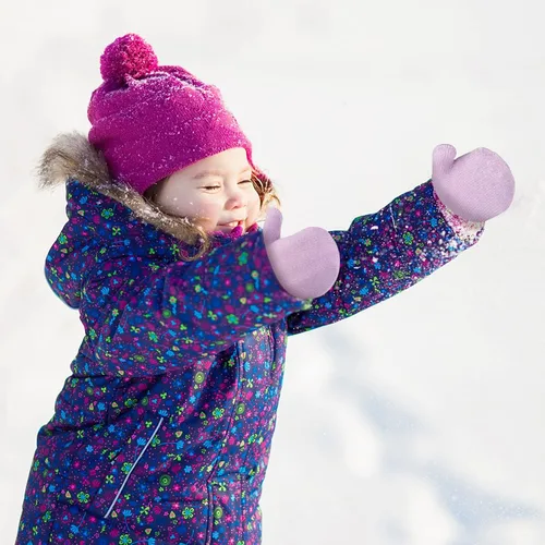 Miniatura 32 de ONESING 5 pares de guantes de invierno negros para bebés y niñas - Guantes cálidos para recién nacidos