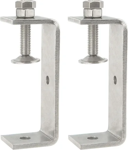 Abrazaderas C de acero inoxidable de 3.8 pulgadas para montaje, abrazadera en U de metal resistente para trabajo de metal, abrazadera de escritorio