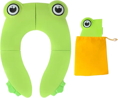 Funda de asiento de entrenamiento para inodoro, asiento de inodoro de viaje, almohadillas de silicona antideslizantes plegables, portátil de viaje,