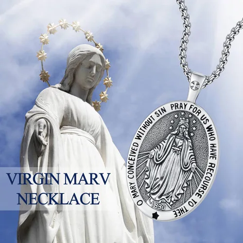 Miniatura 142 de Odinstone Collar de plata de ley 925 con medalla de San Miguel/San Cristóbal/San Benito/Crucifijo de Jesús/San Uriel/Arcángel Rafael para hombres