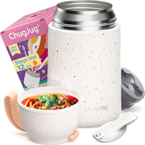 Miniatura 23 de Termo de sopa de 15 onzas para comida caliente para niños, tarro de comida aislado con cuchara, recipiente térmico para almuerzo, boca ancha vacío