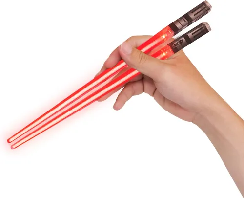 Miniatura 6 de Lightsable - Palillos de sable de luz LED con luz LED de Star War, sables de luz reutilizables, mango extraíble, apto para lavavajillas, caja