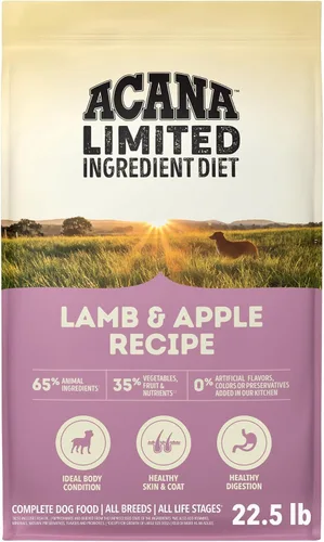 Miniatura 12 de ACANA Singles Alimento Seco para Perros de Ingrediente Limitado Sin Granos Alto en Proteínas Receta de Cordero y Manzana Bolsa de 4.5lb