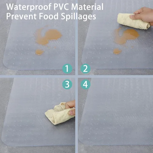 Miniatura 8 de Super Deal Tapete mejorado para silla de oficina de 46 x 60 pulgadas para suelo de alfombra, protector de suelo alfombrado antideslizante debajo