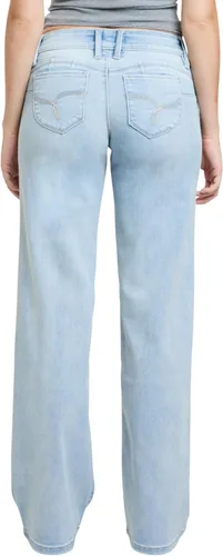 Miniatura 3 de YMI Pantalones de Elastano para Mujer YMI Jeans de Cintura Baja y Pierna Ancha Wannabettabutt