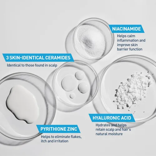 Miniatura 6 de CeraVe Champú y acondicionador hidratante anticaspa, tratamiento de caspa de piritiona y zinc con ceramidas, ácido hialurónico y niacinamida