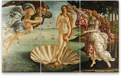Miniatura 33 de Niwo ART - Bandera, serie de pinturas más famosas del mundo, lienzo para pared, decoración del hogar, envoltura de galería, estirado, enmarcado