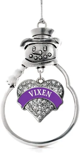 Miniatura 198 de Inspired Silver - Big Sis - Adorno de Navidad plateado - Adorno de árbol de Navidad con dije de corazón con circonita cúbica - Decoración colgante