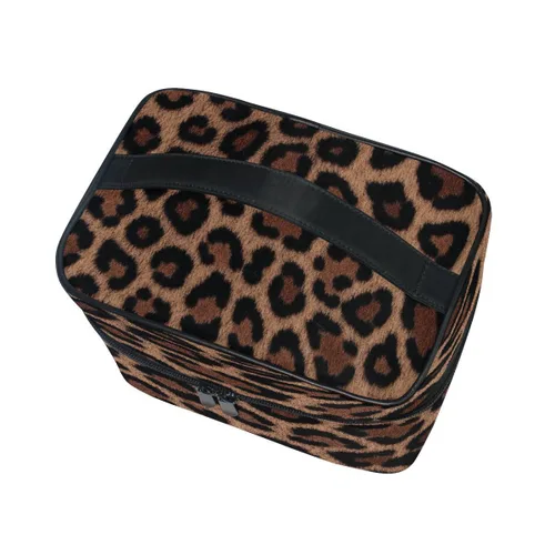 Miniatura 3 de Neceser de maquillaje con estampado de leopardo, organizador de viaje para mujer