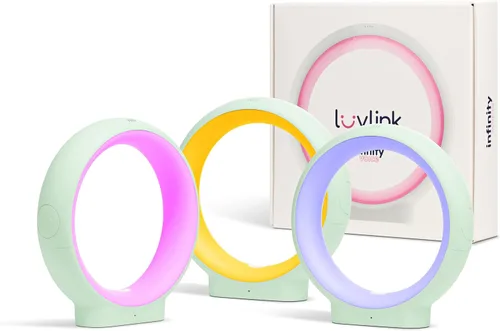 Miniatura 18 de LuvLink Infinity Voice v2 Send Sounds & Color - Lámpara de amistad galardonada (juego de dos, blanco)