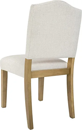 Miniatura 24 de Homepop Silla de comedor con detalles festoneados, sillas de comedor Parsons tapizadas, muebles decorativos para el hogar, tejido gris claro