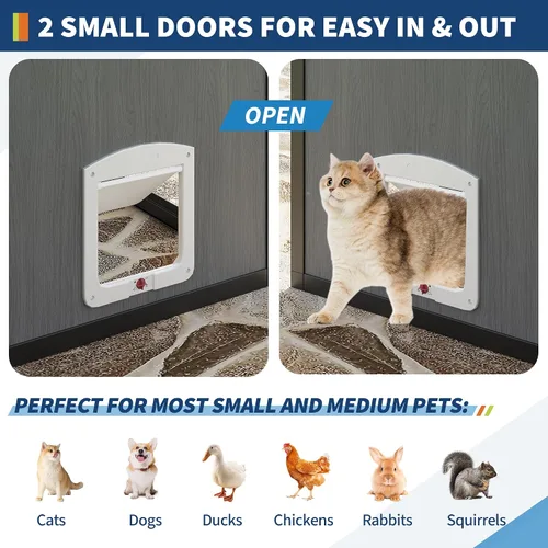 Miniatura 4 de Catio - Recinto de aluminio extra grande para gatos al aire libre, para múltiples gatos, corren gatos grandes, recinto para gatos en condominio